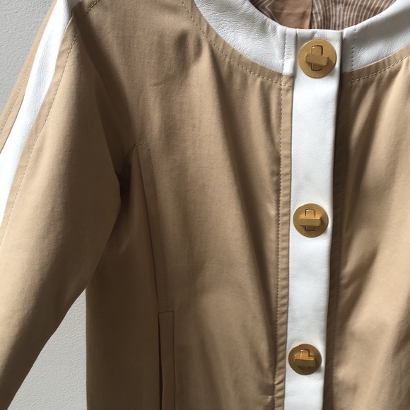 Leifsdottir leather and canvas coat - Picture 2 of 8